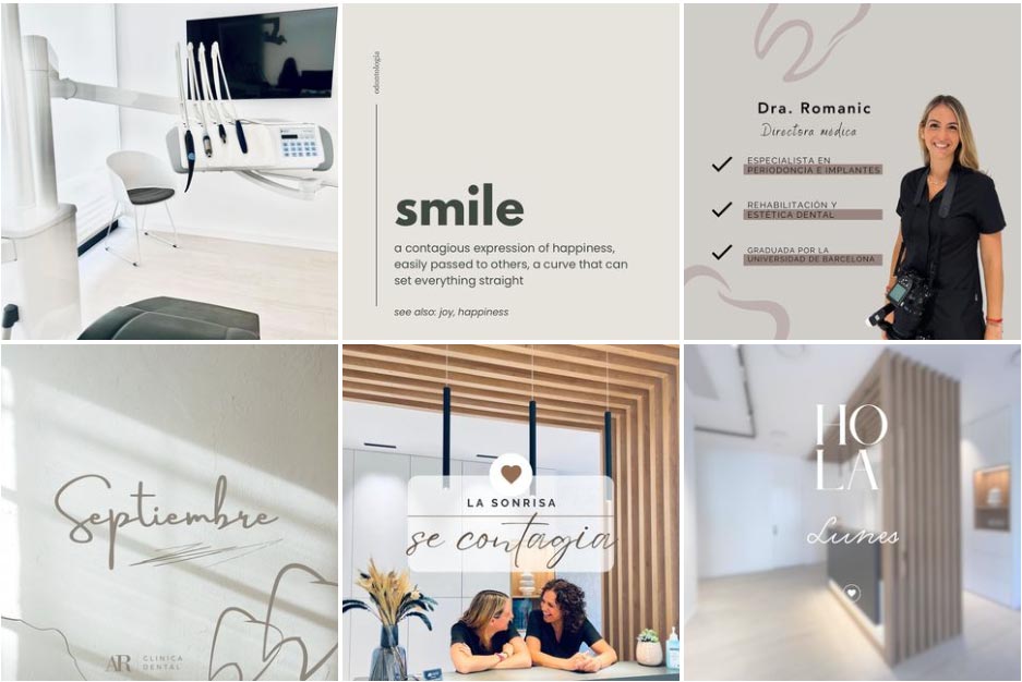 Instagram de AR Clínica dental en Tarragona